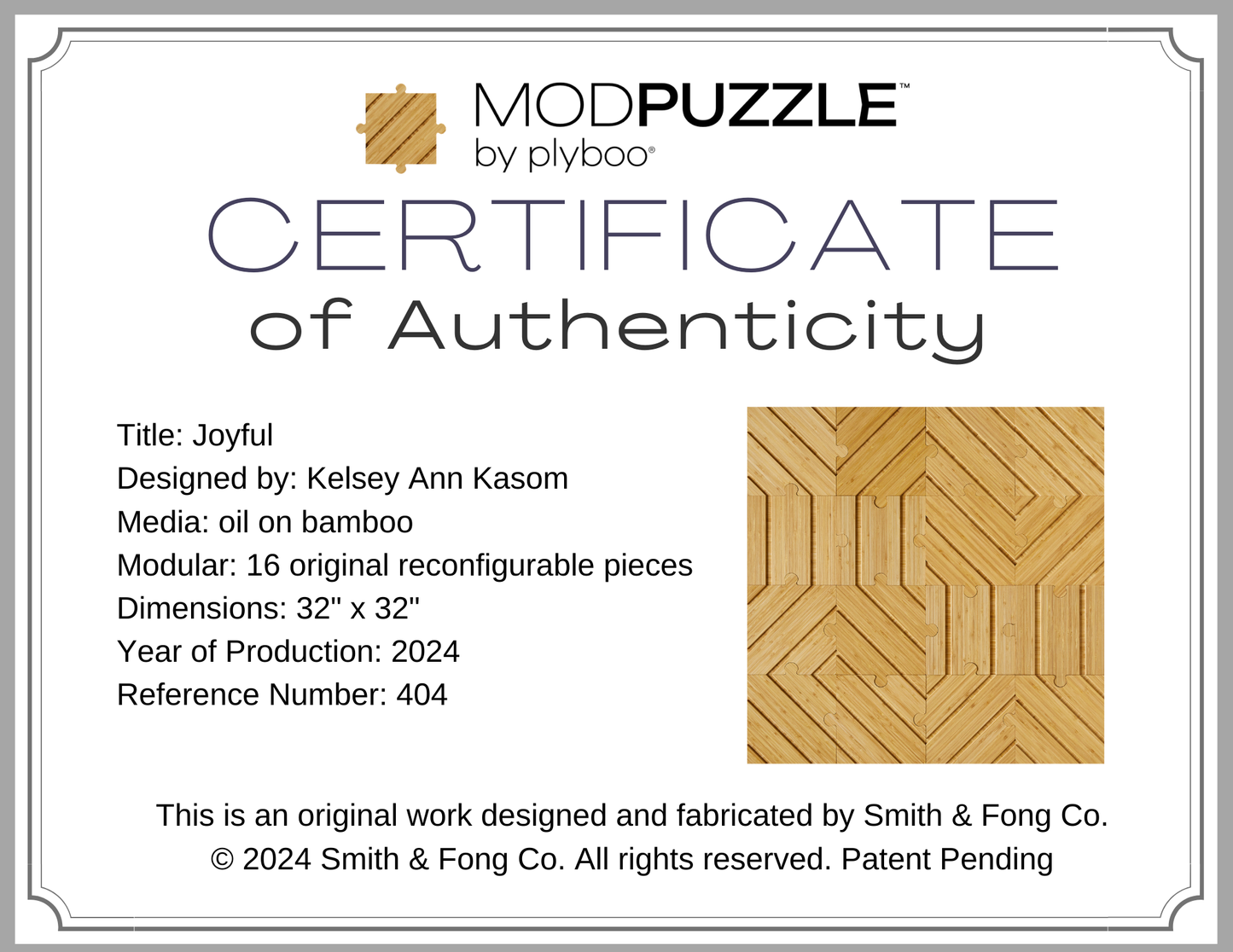 Joyful Certificate